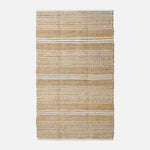 Arlyn Natural Striped Handwoven Jute Rug | 150cm x 95cm | Natural