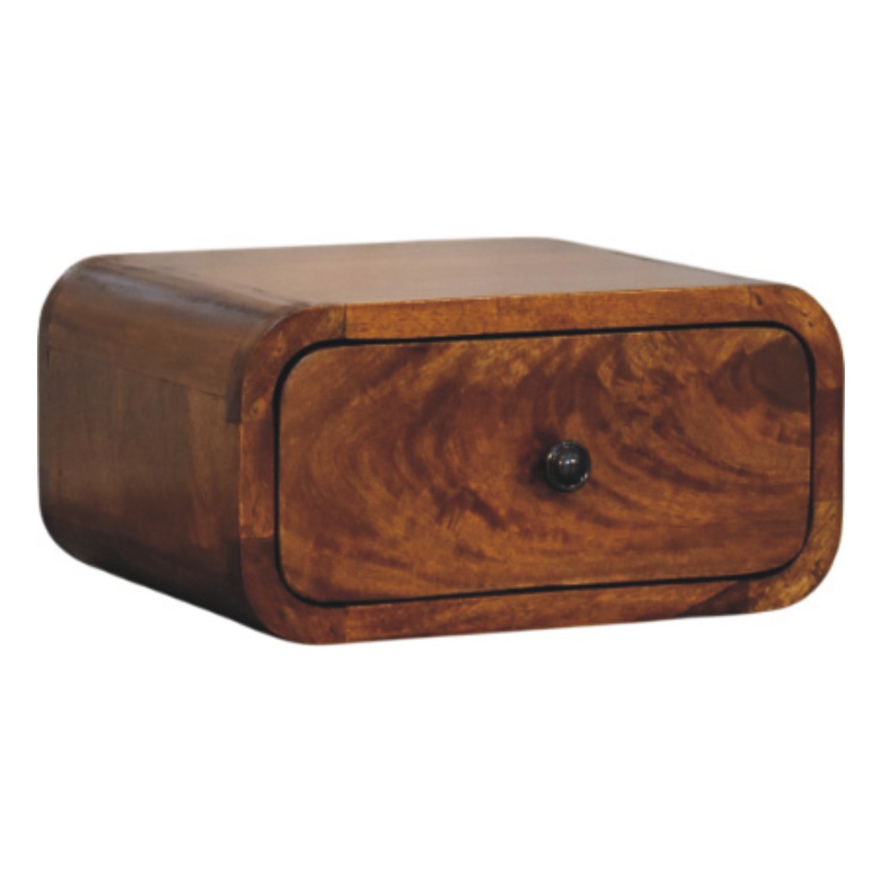 Solid Wood Avora Mini Wall-mounted Chestnut 1 Drawer Nightstand