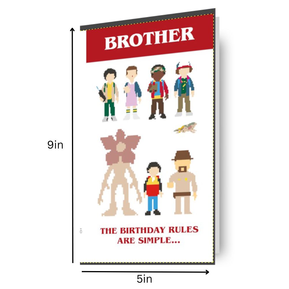 Stranger Things Brother Birthday Card Official Product