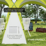Outdoor Gazebo Event Dome Shelter Party Tent For Garden 3.5 x 3.5m | Green