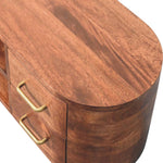 Valenza Media Unit, 4 Drawers, 2 Open Shelf, Brown