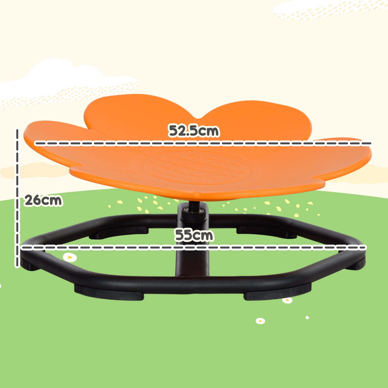 Sensory Spinning Chair For Autism Kids, For Coordination & Balance | Orange