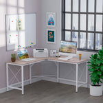 Corner L-shape Desk Computer Pc Workstation Writing Table | White