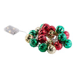 Multicoloured Christmas Ball Ornament String Lights Battery Powered