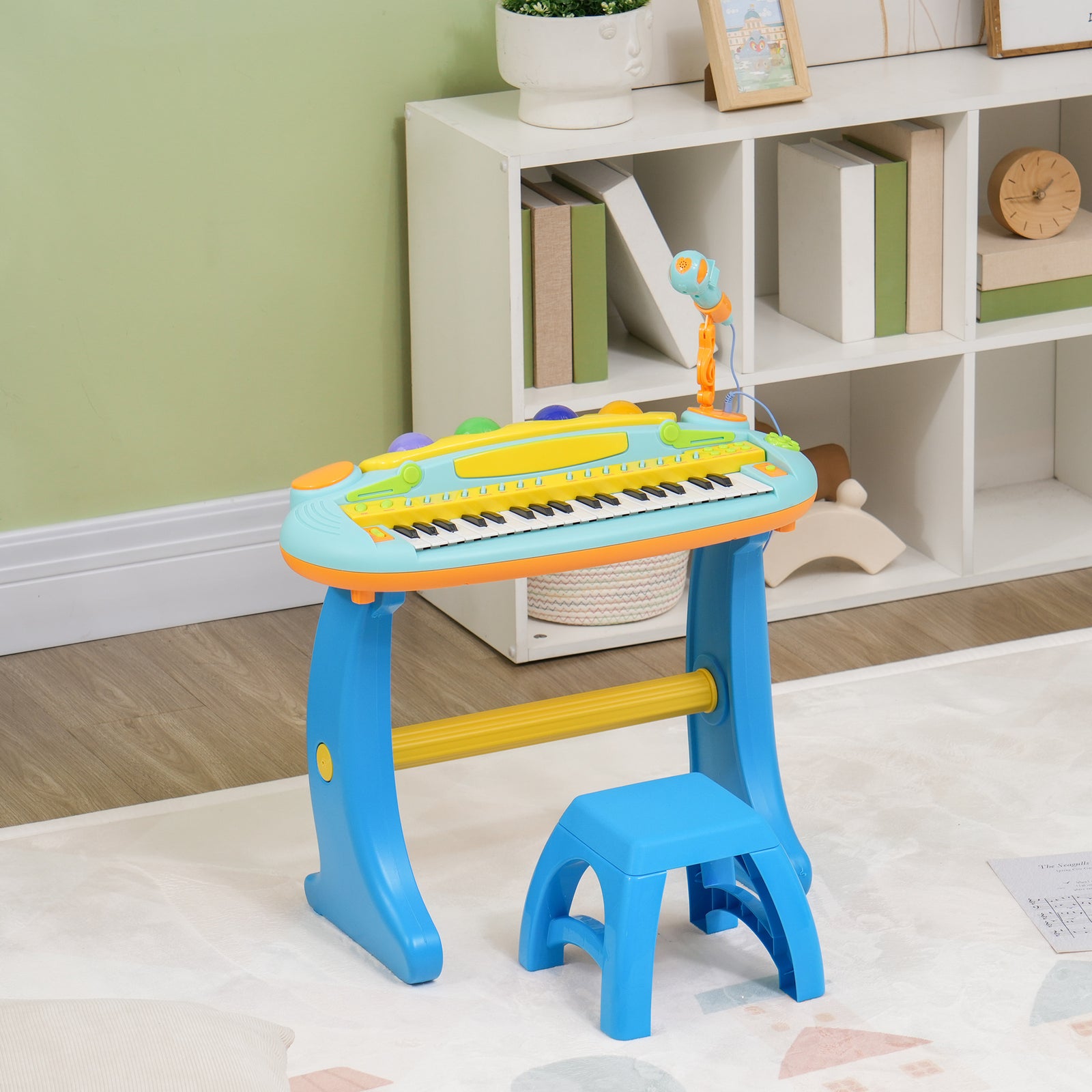 AIYAPLAY Aiyaplay 37 Keys Kids Piano W/ Microphone, Stool, Record & Replay Function