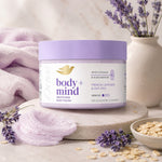 Body + Mind Smoothing Body Scrub, French Lavender & Oat Milk, 295ml | Set-of-6