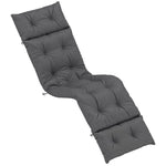 Sun Lounger Cushion Only, Garden Lounge Chair Cushion | Dark Gray