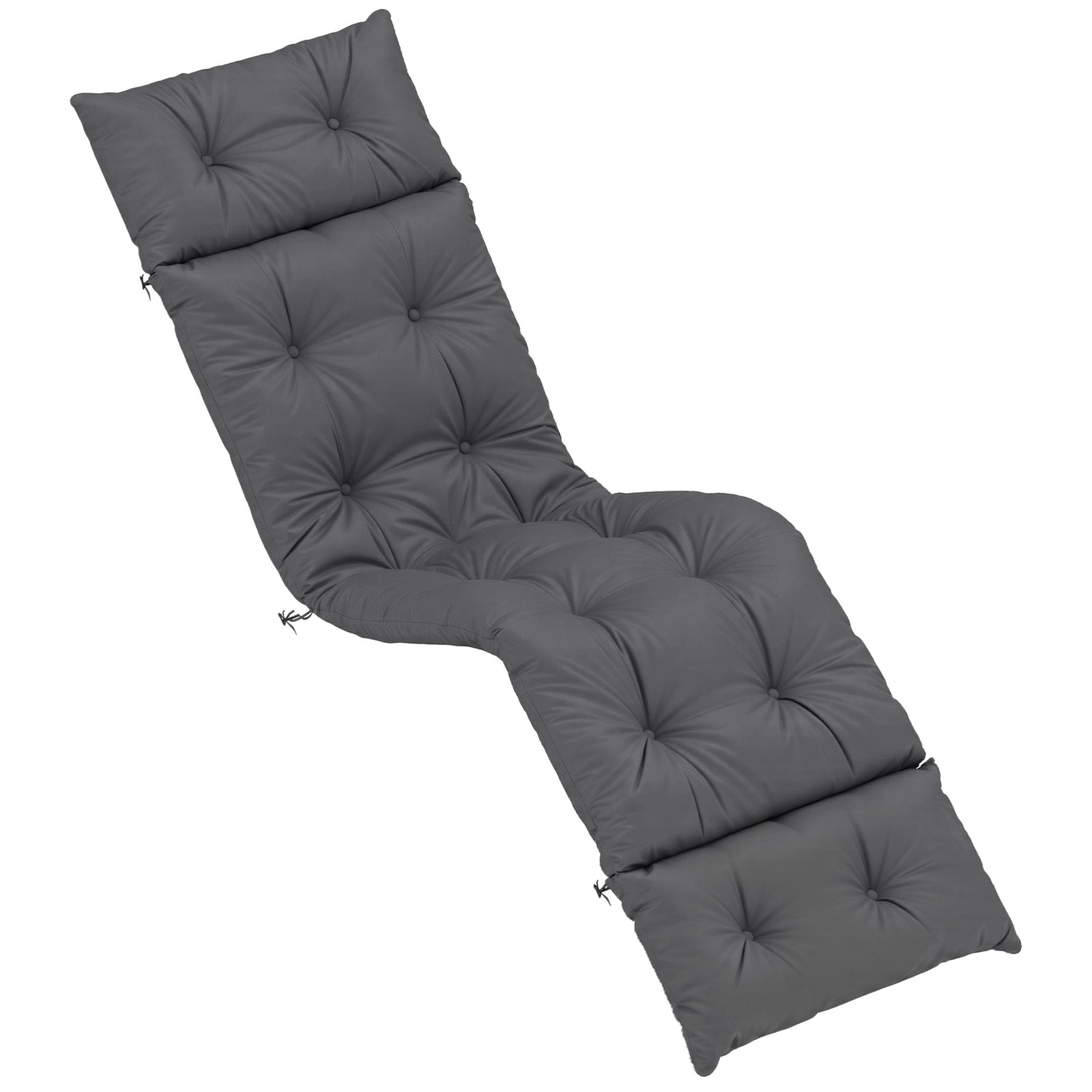 Sun Lounger Cushion Only, Garden Lounge Chair Cushion | Dark Gray