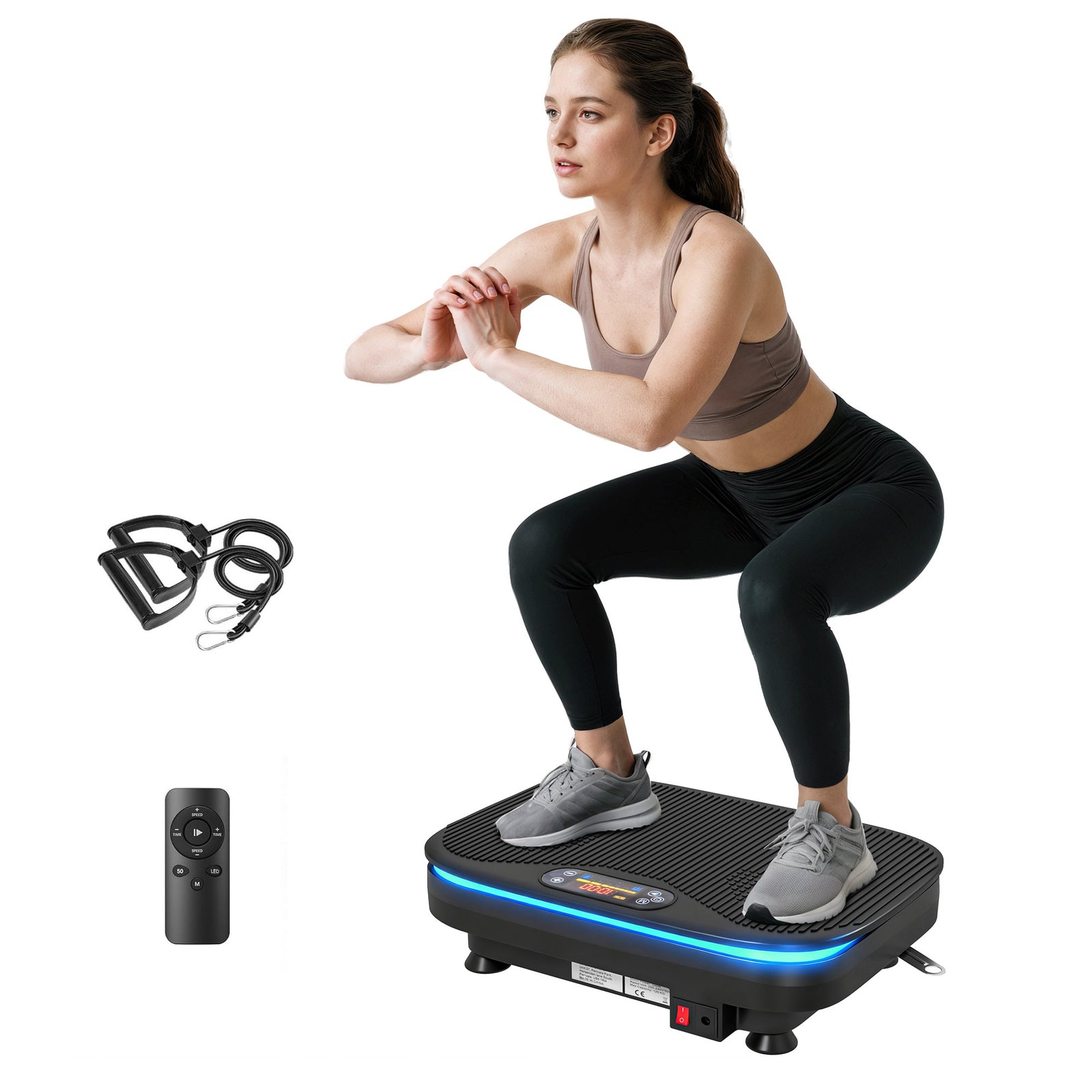 SPORTNOW Vibration Plate Exercise Machine With Cool Lights