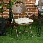 42 X 42cm Replacement Garden Seat Cushion Pad With Ties | Cream