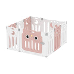 Foldable Baby Kid Playpen 10/12 Panel Safety Play Yard Home Activity Center | Small | Pink
