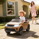 Land Rover Discovery Licensed 12v Kids Electric Car W/ Remote | Khaki