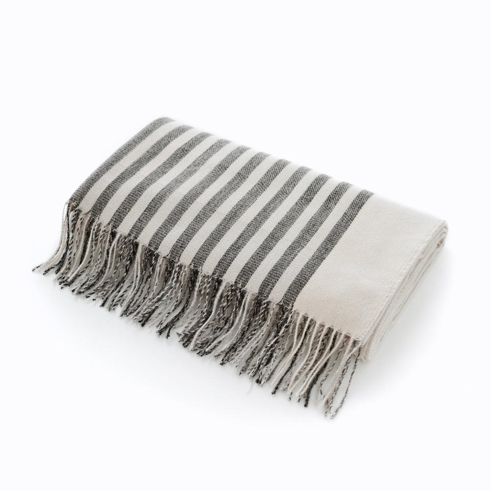 Gorgan Soft Yarn Dyed Jacquard 130x170cm Throw | 130cm x 170cm | Charcoal