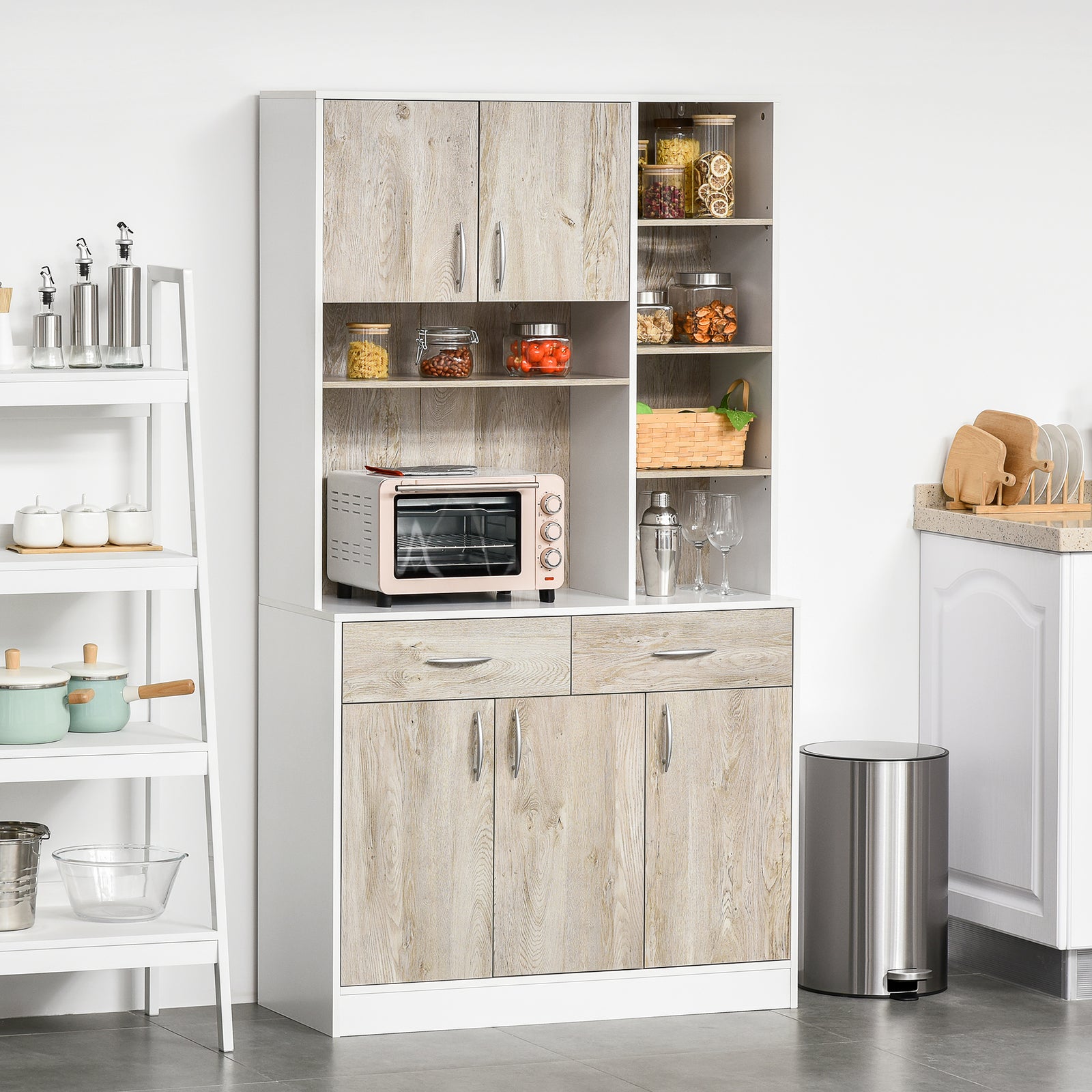 Buffet Hutch With Multi Storage Sideboard