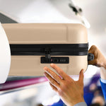 Set Of 3 Hard Shell Suitcases Overhead Carry On Cabin Bag & Check In 20kg+ Medium And Large Bag. | Set of 3 | Champagne