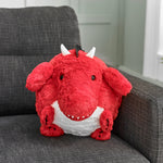 Soft Giant Handwarmer Cozy Plush Red Dragon | 30cm x 30cm | Red