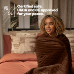 Electric Heated Blanket Chocolate Micro Fleece With 9 Heat Settings