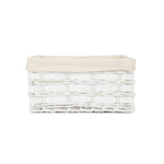 Wicker White Scandi Storage Basket With White Lining | Large | White