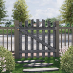 90x90cm Rustic Spruce Wooden Garden Gate With Arch & Stainless Bolt Lock | 90cm x 90cm | Grey