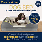 Grey Small To Xxl Dog Beds Orthopaedic Shredded Memory Foam, Fleece Sleeping Area, Non Slip Base, Removable Washable Cover | 97cm | Grey