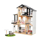 Modern Villa Kids 3 Storey Doll House With Furniture Accessories Mansion Playset