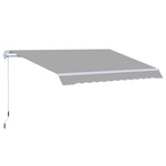 3x2m Manual Window Awning W/ Hand Crank | Light Grey
