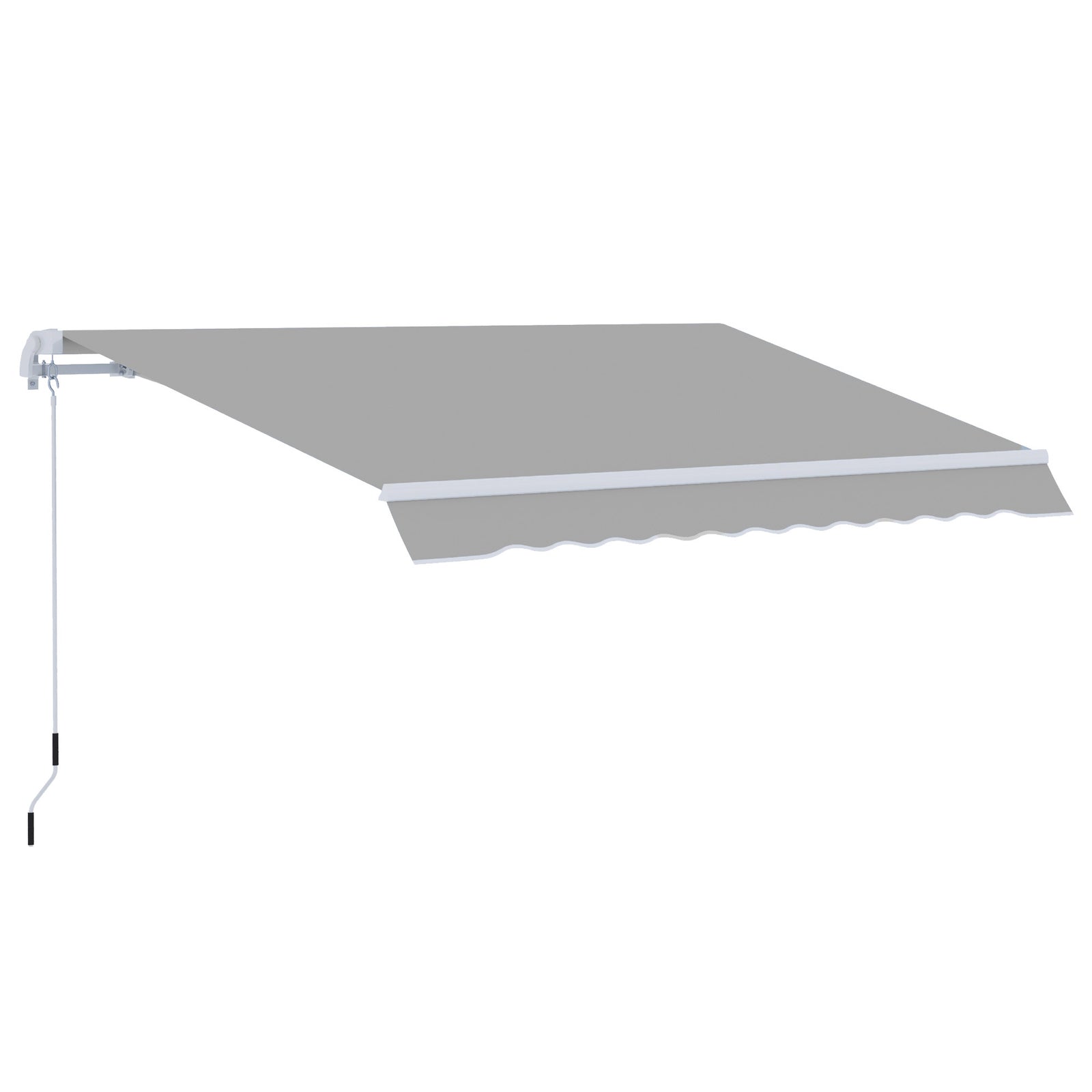 3x2m Manual Window Awning W/ Hand Crank | Light Grey