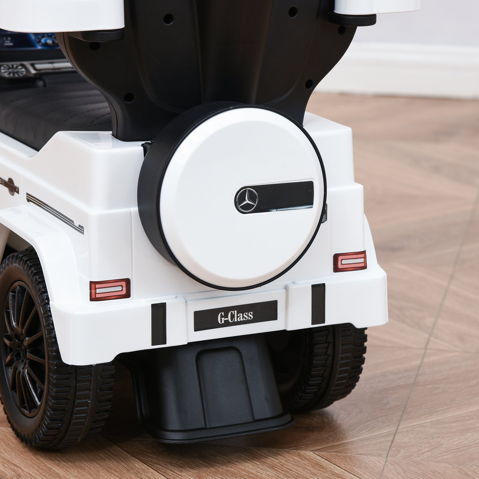 Kids Ride-on Push Car 3 In 1 Benz G350 Baby Floor Slider Walker | White
