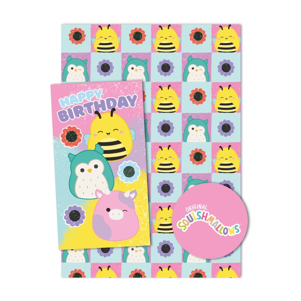 Squishmallows 1 Sheet, 1 Tag, 1 Card Pack Official Product