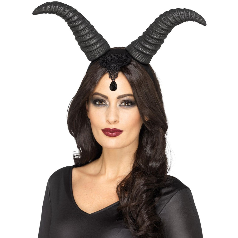 Demonic Queen Horns, On Headband