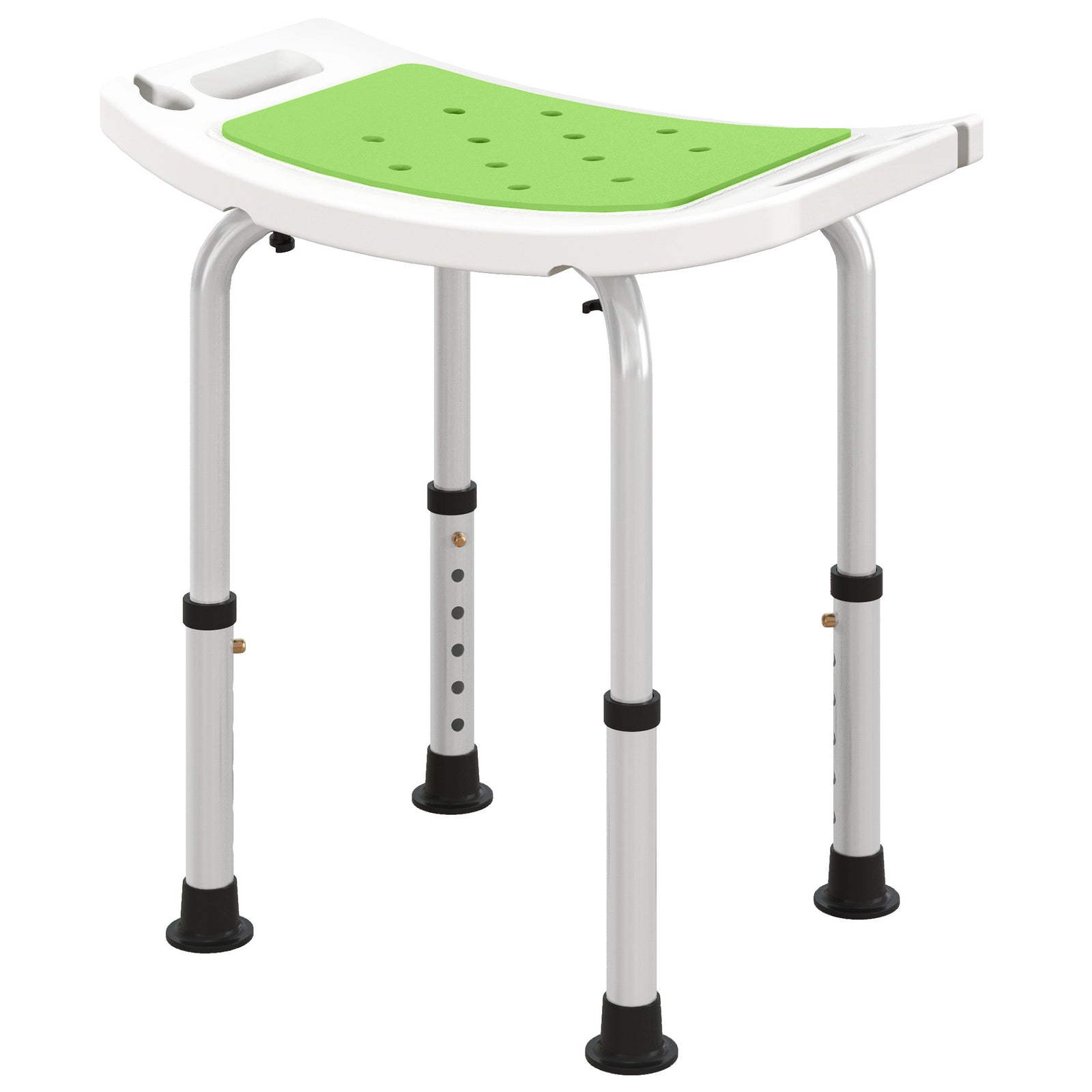 Adjust Aluminium Bath Stool Non-slip With Shower Hole | One Size | Green