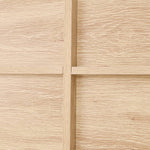 Solid Wood Sideboard with Rattan Doors, 3-Door Storage Cabinet, Oak Finish, Soft-Close, Freestanding, 120cm W