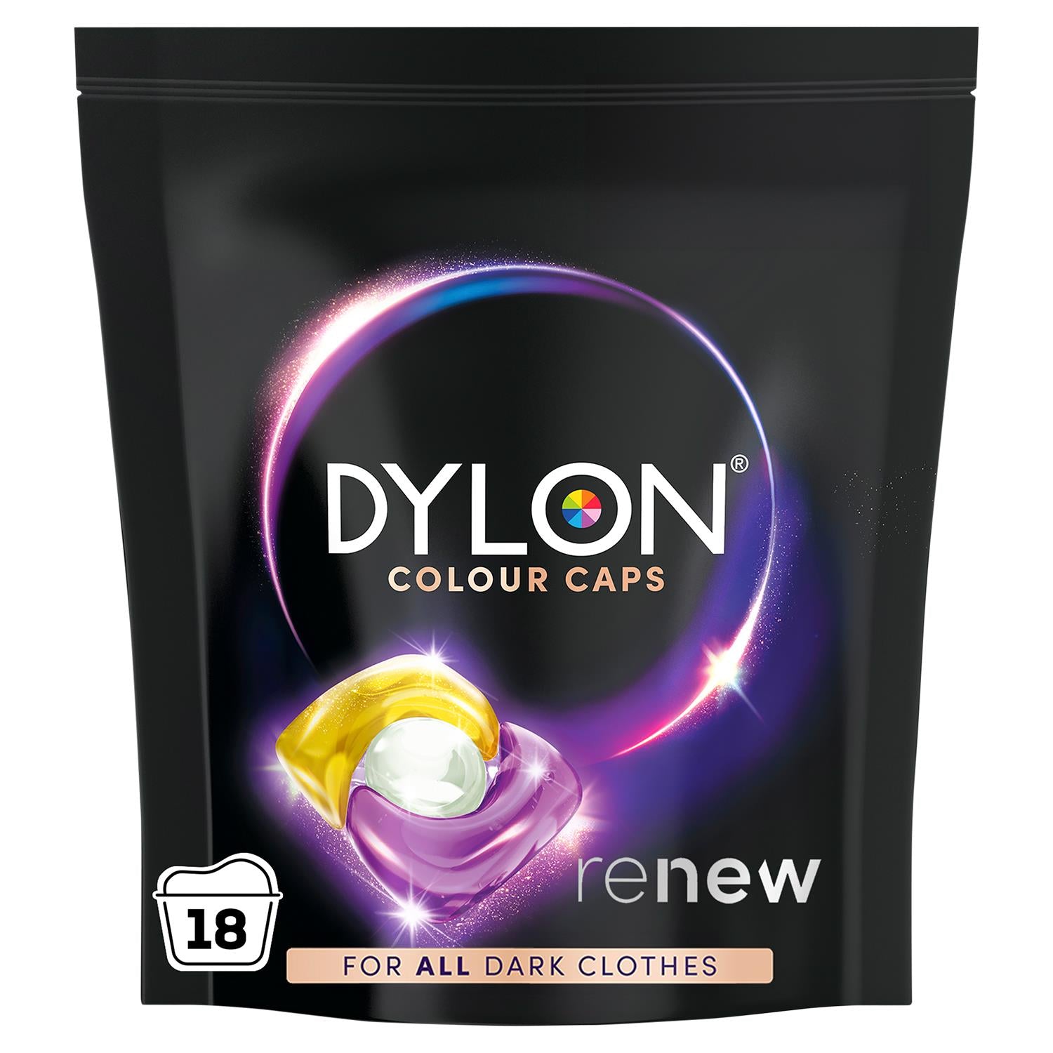 Colour Caps For Dark Coloured Clothes, Laundry Detergent Pods, 18 Washes