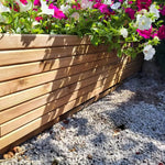Pine Wooden Trough Planter With Feet | 140cm x 42cm x 38cm | Brown