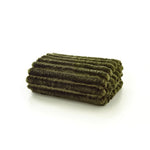 Alnwick Supersoft Ribbed Plush Throw – 140x180cm Cosy Sofa & Bed Blanket | 140cm x 180cm | Green