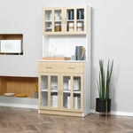 180cm Freestanding Cabinet With Glass Door