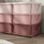 Kids Storage Units With Drawers 3 Tier Chest Dresser Tower | Pink