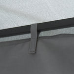 Garden Metal Gazebo Sun Shade Shelter Outdoor Party Tent | Gray