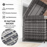 Outsunny 627 L Rattan Garden Storage Box