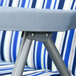 Set Of 2 Adjustable Sun Lounger Recliner Reclining Seat | Blue