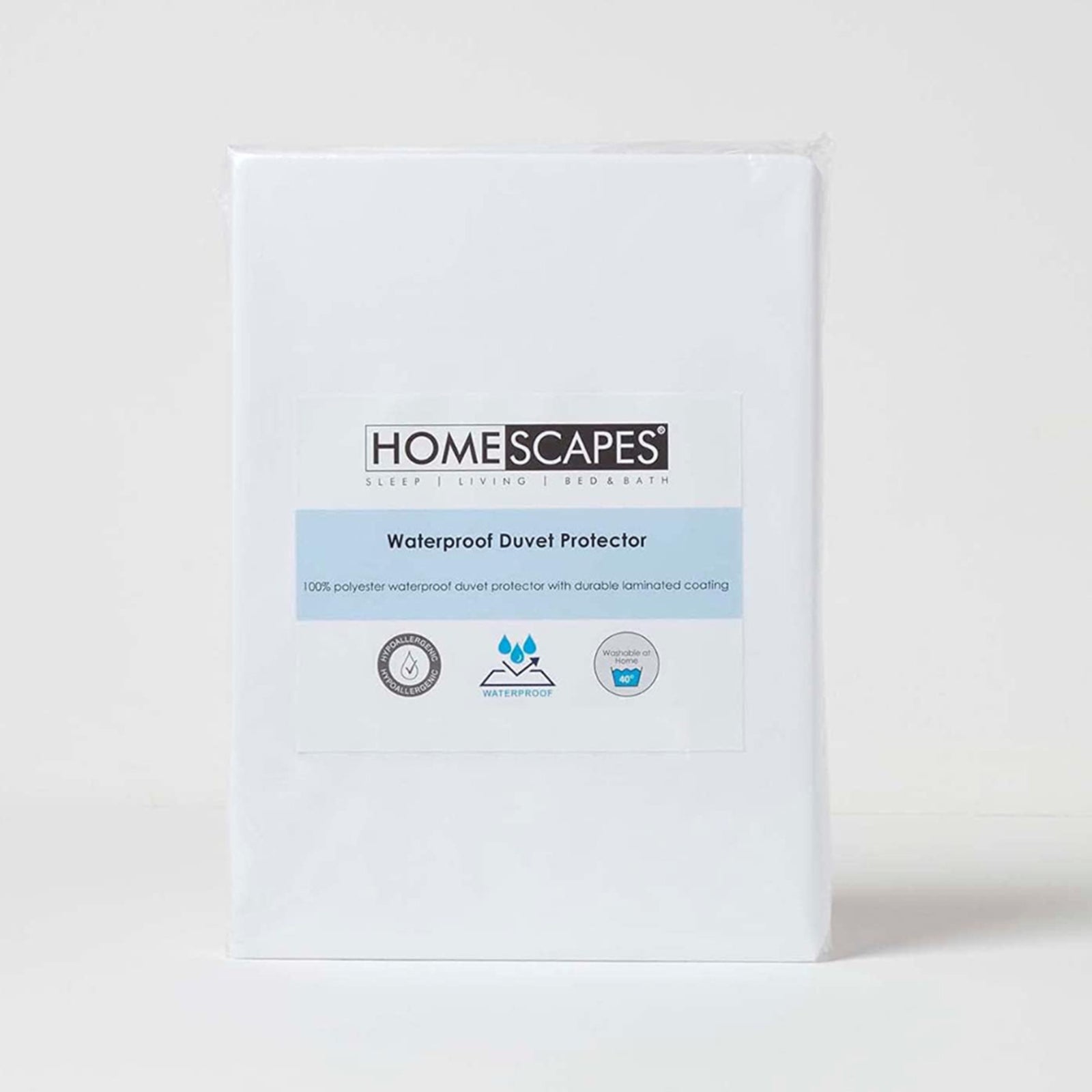Polypropylene Waterproof Duvet Protector | Double | White