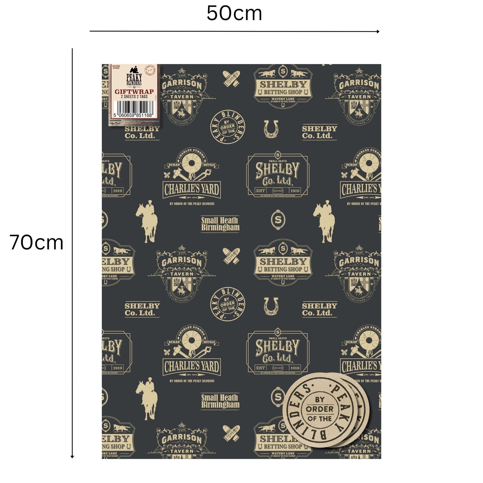 Gift Wrap, 2 Sheet 2 Tag, Official Product