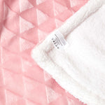 Geometric Triangle Velvet Throw | 160cm x 200cm | Blush Pink
