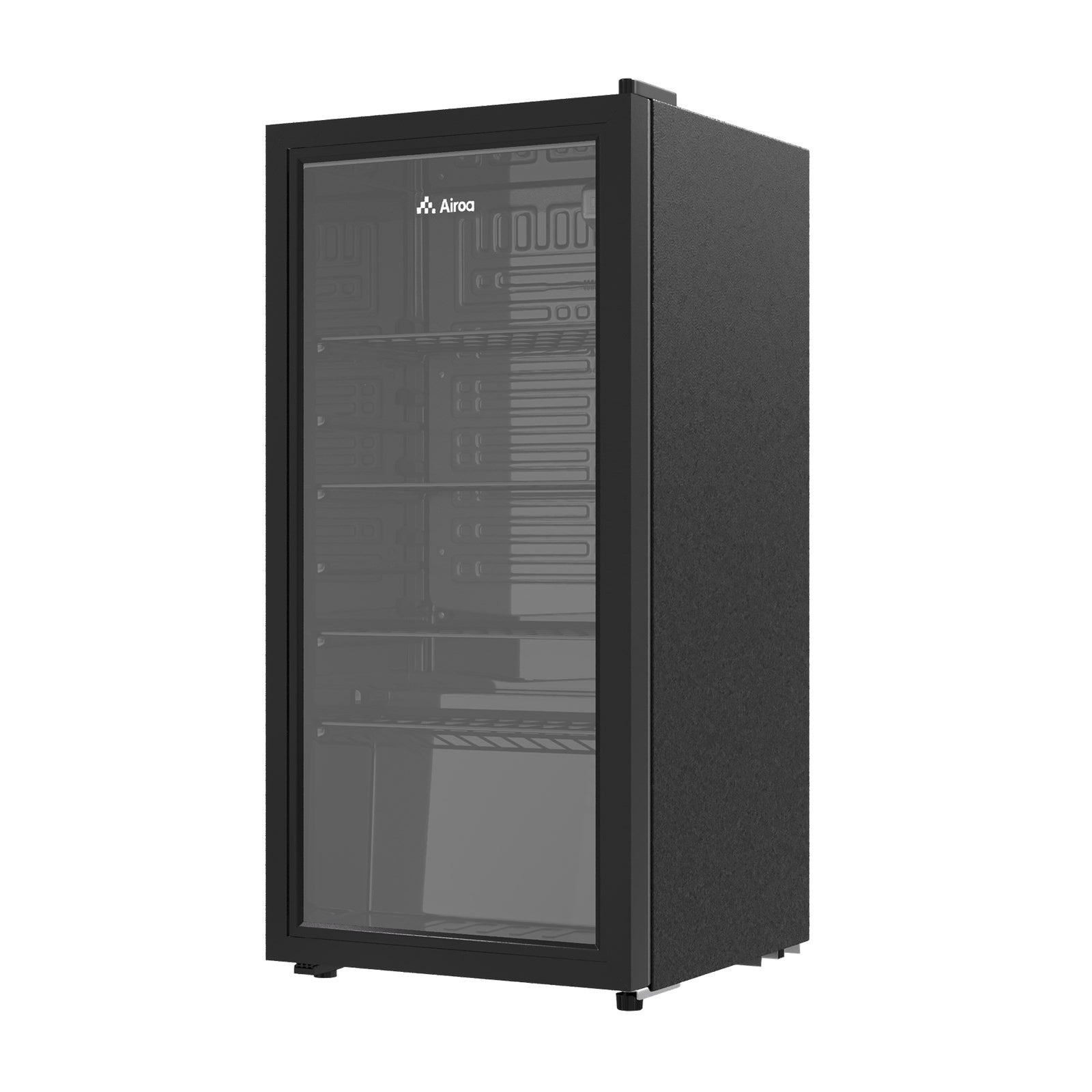 Glass Door Beverage Cooler With Led Light | 109l | Black