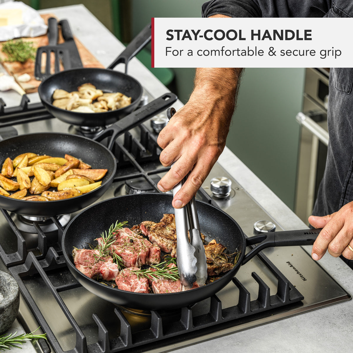 KitchenAid Cookware Forged Aluminium 2 Piece Frying Pan Set