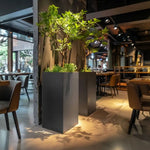 Zinc Galvanised Tall Square Planter | 32cm x 32cm x 75cm