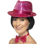 Sequin Trilby Hat, Pink