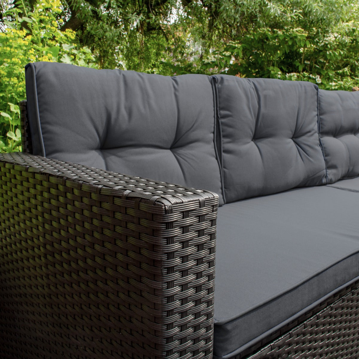Rattan Corner Set | Black