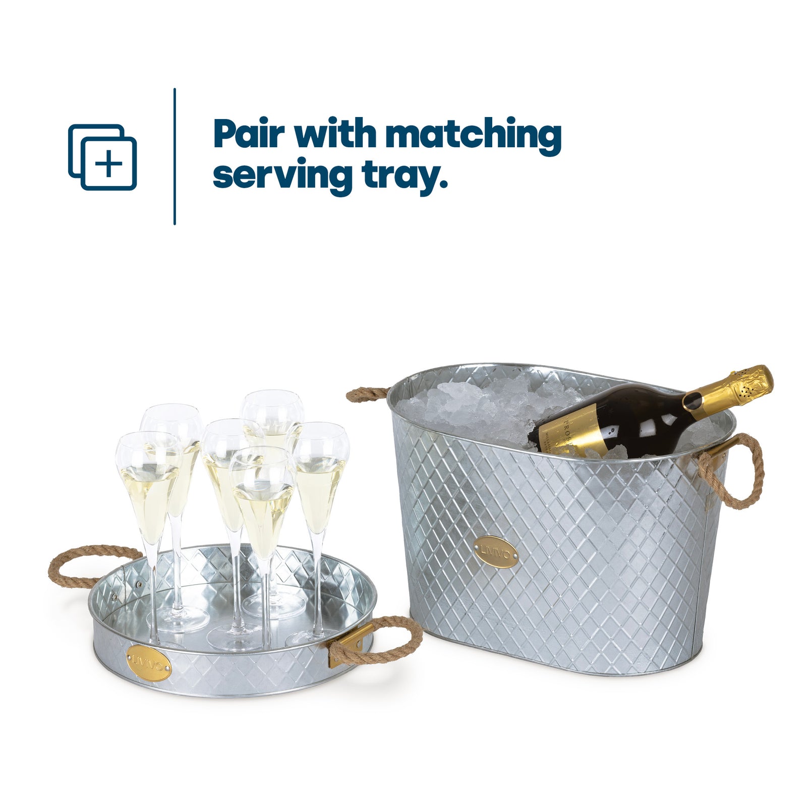 Polished Steel Ice Bucket