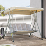 3 Person Porch Swing Chair Outdoor Lounge Bench W/ Canopy